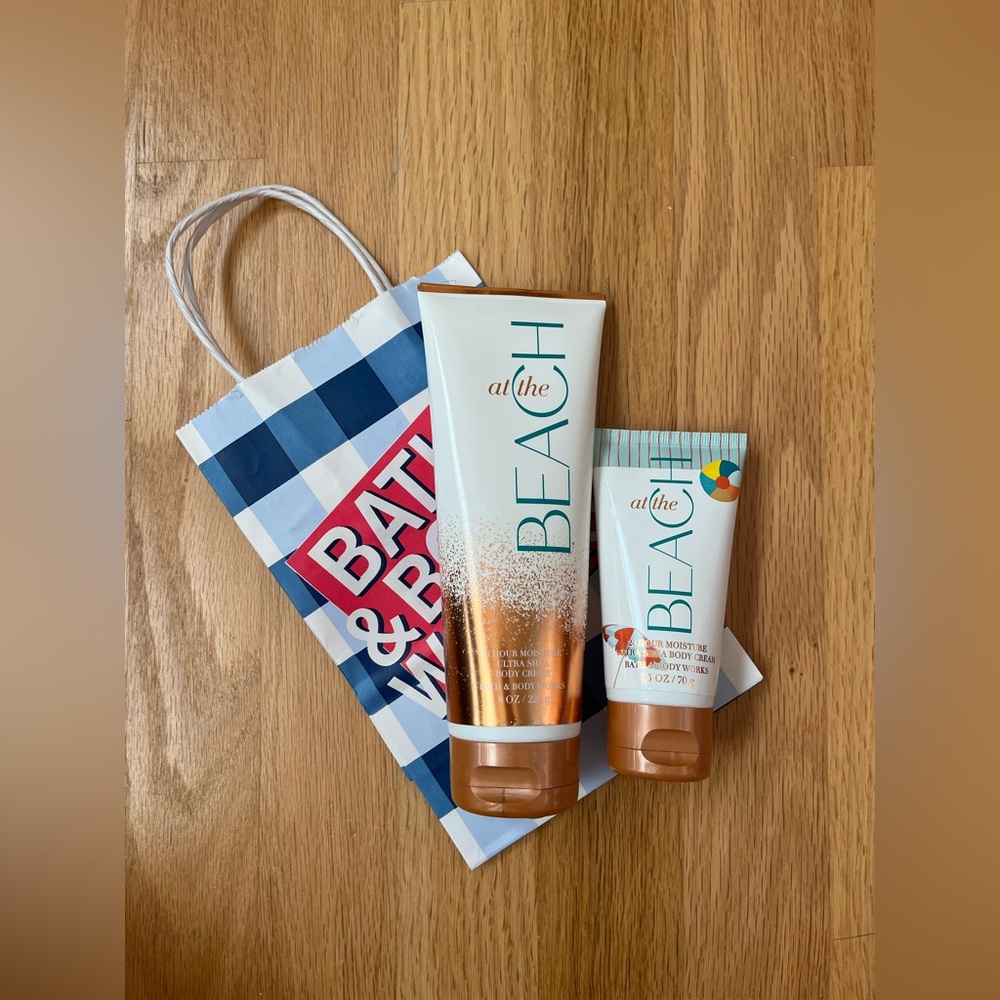 Bath and Body Works 8oz and 2.5oz AT THE BEACH Ultra Shea Body Cream